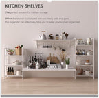 4NM No Assembly Folding Bookshelf Storage Shelves 3 Tiers Vintage Bookcase - Image 4