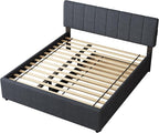 Queen Size Upholstered Platform Bed - Image 9
