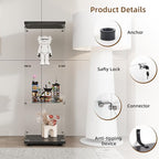 Display Cabinet with Glass Door and Lock, 3-Shelf Fast Installation Curio - Image 4