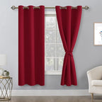 Blackout Curtains for Bedroom and Living Room Christmas Red W38xL72 | Light - Image 8