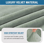 H.VERSAILTEX Armless Accent Chair Covers Thick Velvet Armless Chair Slipcovers - Image 5
