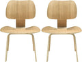 Modway Fathom Mid-Century Modern Molded Plywood Two Kitchen and Dining Room by Modway
