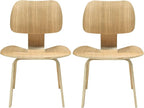 Modway Fathom Mid-Century Modern Molded Plywood Two Kitchen and Dining Room by Modway