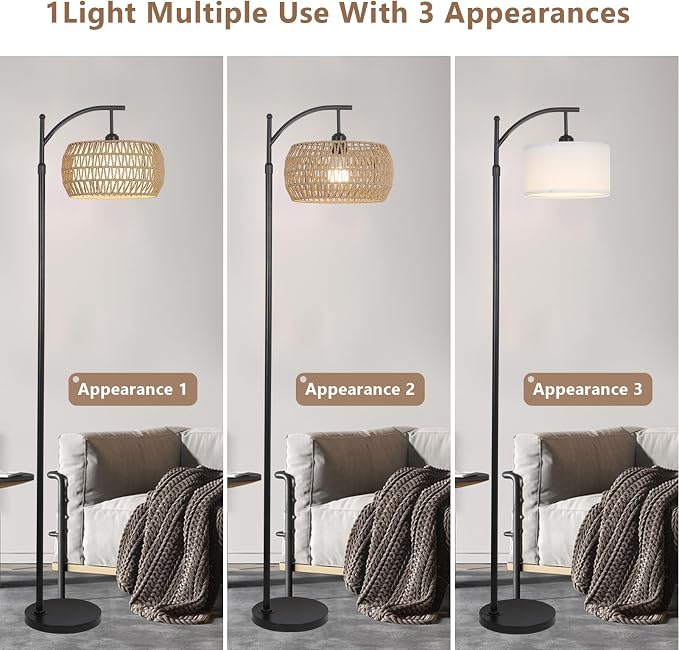 Arc Floor Lamp with Remote Control, Dimmable LED Floor Lamp with 3 Color - Image 6