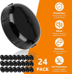 24-Pack Wrought Iron Patio Furniture Feet Caps 1-1/2 Inch Plastic Outdoor Patio - Image 8