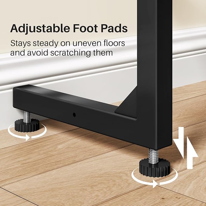 Kitstorack 2-Pack Dark Gray Console Table, 7.9" Deep Panel, Adjustable Height & - Image 9