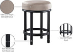 Meridian Furniture 977Taupe-C Monette Collection Art Deco Counter Stool - Image 7