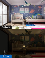 Blackout Curtains for Bedroom 50"x57" Portable No Drill Blackout Blinds - Image 6