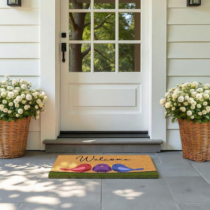 Barnyard Designs Natural Coco Coir Non-Slip Doormat | Heavy-Duty Welcome Mat - Image 2