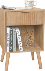 Fultyle Night Stand with Drawer, Mid Century Nightstand with Storage, Modern by Fultyle