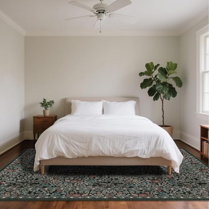 8x10 Washable Area Rugs for Living Room, Stain Resistant Vintage Rugs for - Image 2