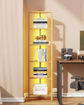TUTOTAK Corner Shelf with LED Light, 6-Tier Corner Bookshelf by ChoosetutotakFurnitureBuildYourCozyHome