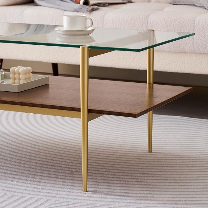 LumFurn Rectangle Coffee Table, Mid-Century Modern Design, L41 W21 x H17 - Image 7