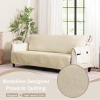 Camel Recliner TV Chair Covers, Quilted Décor Water-Repellent Medium Lazy Boy - Image 9