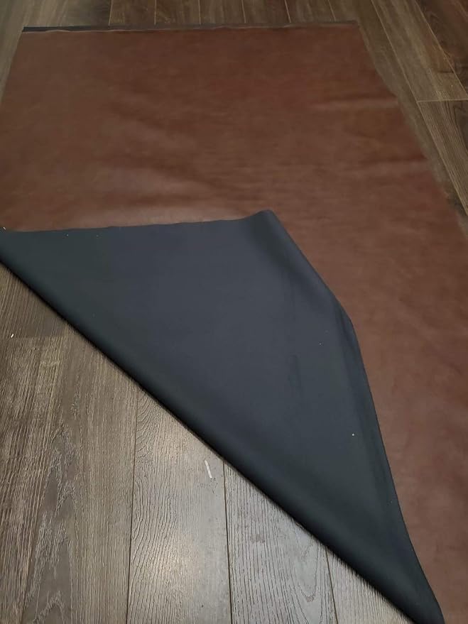Dark Brown Soft Faux Vegan PU Leather Fabric Sheet by The Yard Synthetic - Image 5