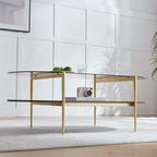 LumFurn X-Large Oval Glass Coffee Table, Mid-Century Modern Design, L47 x W24 x - Image 9