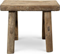 Artissance 11" W Rectangular Natural Wood Vintage Mini Stool by Unknown