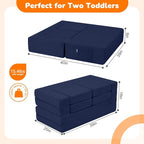 MeMoreCool Modular Kids Couch, Corduroy Play Toddler Couch - Image 3