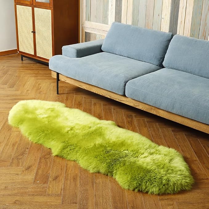 LLB Genuine Sheepskin Area Rug Wool Rug Fur Carpet Fluffy Shaggy Fur Rug - Image 2