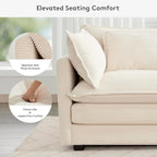 ROWHY 150'' Modular Sectional Cloud Couch, 7 Seater Corner Sofa Big Comfy - Image 4