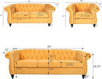 RARZOE 2 Pieces of Living Room Furniture Sofa Sets, Modern Contemporary Tufted - Image 2
