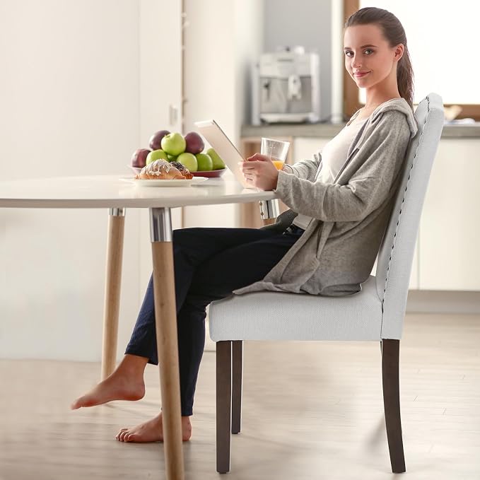 DUMOS Dining Chairs Set of 2, Modern PU Kitchen Table Chairs - Image 6