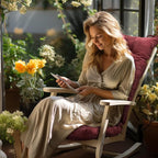 Lokex Rocking Chair Cushion Only, Tufted Non-Slip Comfortable Rocking Chair - Image 3