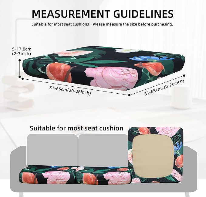 8PCS Patio Cushion Covers.Patio Furniture Couch SeatSlipcovers | Washable - Image 2