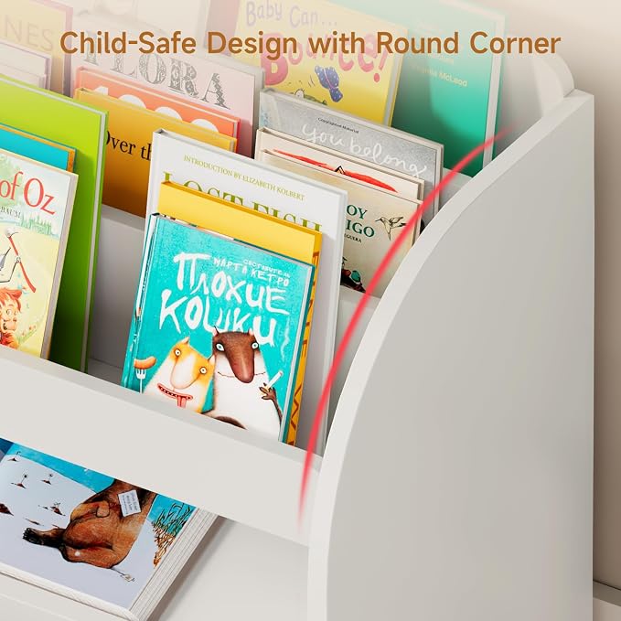 ONBRILL Kids Bookshelf and Toy Storage Organizer - Image 7