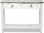 Sea Wind Florida Picket Fence Wood Console Table - Image 4