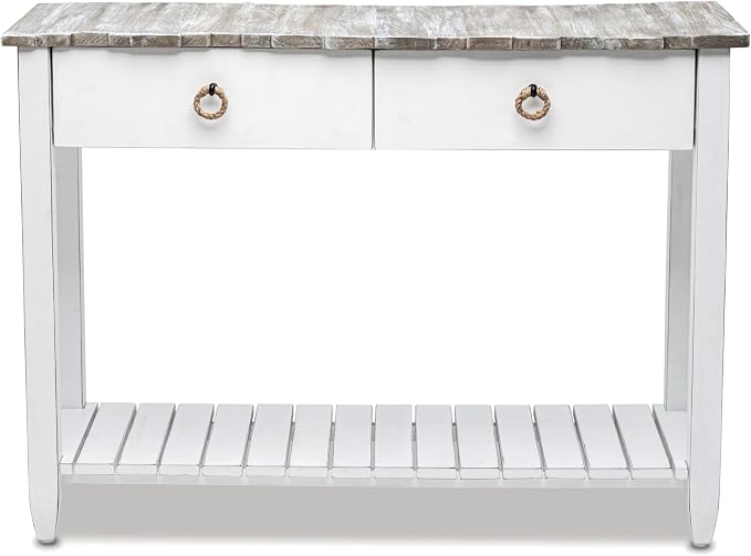 Sea Wind Florida Picket Fence Wood Console Table - Image 4