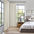 MIULEE Natural Extra Wide Pinch Pleated Blackout Curtains 60x90 Inches | Memory - Image 2