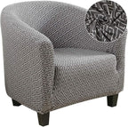 SearchI Club Chair Slipcover Stretch Barrel Chair Covers Printed Tub Chair by SearchI