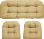 DANGHOOGY Wicker Chair Cushions, Waterproof Outdoor Loveseat Cushions by DANGHOOGYFurnitureCushions