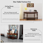 Solid Wood Oval Console Table - Image 5