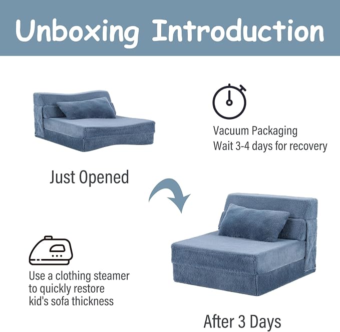 Tiita Convertible Folding Kids Sofa Bed - Image 8