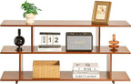 Bamboo TV Stand for TVs up to 55", 3 Tier Accent Entertainment Center - Image 8