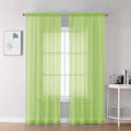 Chyhomenyc Lime Sheer Curtains 84 Inches Long by Chyhomenyc