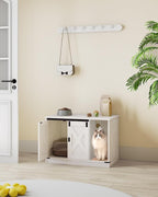 Hzuaneri Cat Litter Box Enclosure, Hidden Litter Box Cabinet Furniture - Image 9