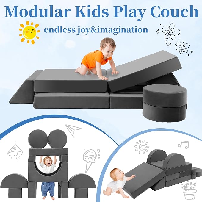 Edbuosy Toddler Couch Kids Sofa Modular - Image 4