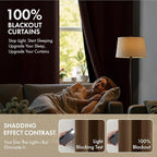 MIULEE Brown 100% Blackout Curtains - Image 2