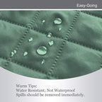 Easy-Going Reversible Couch Cover, 2 Cushion Sofa, Cyan/Ivory | Oversized - Image 5