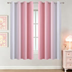 Pink and Greyish White Ombre Blackout Curtains - Image 2