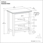 SIMPLIHOME Artisan Bedside Table - Image 3