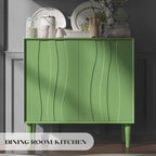 Easyego 63″ Mid Century Modern Sideboard Buffet Cabinet, Dining Room, 2-Piece - Image 6