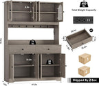 HIFIT 71" LED Kitchen Pantry Cabinet - Image 3