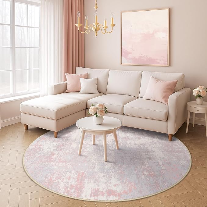 RELEANY Washable Round 8ft Area Rug - Image 2