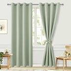 Blackout Curtains for Bedroom, 52 x 96 Inches Long, Seafoam Green | Thermal - Image 8
