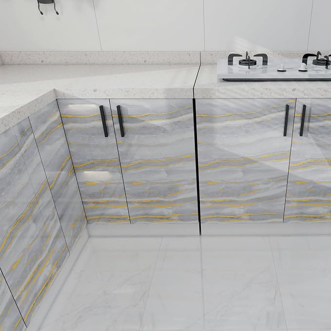 White Gold Marble Contact Paper - Image 6