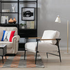Ya-Home Mid-Century Accent Chair, Soft Armchair Chenille Fabric Lounge Chair - Image 8